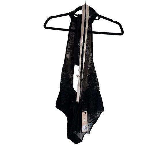 House of CB London Alcy Halter Bodysuit One Piece Black Women's Size M NWT - Picture 2 of 6